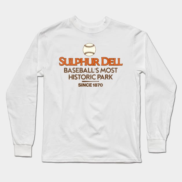 Defunct Sulphur Dell Baseball Stadium Long Sleeve T-Shirt by Defunctland